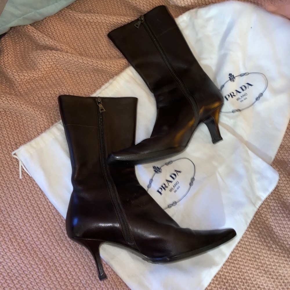 Prada high heal boots